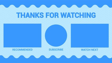 Christmas Blue Lines With Waves Theme Youtube End Screen. 4k Animation