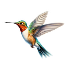 Obraz premium PNG Hummingbird cartoon animal flying.