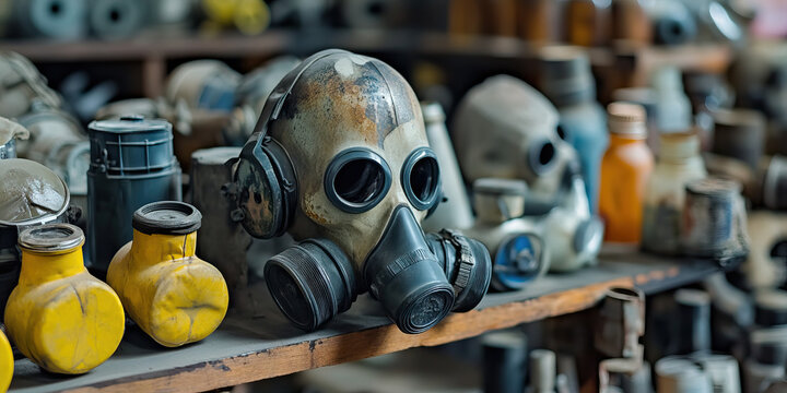 Weapons of Mass Destruction: A collection of chemical warfare agents and biological weapons, chillingly displayed on a pedestal.