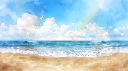 Obraz premium Beautiful Blue Skies with Nature, Bright Moon ,Cloud ,Beach scenery, Tree, night -Anime concept Background