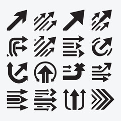 Arrow icon. Arrow vector collection. Arrow. Cursor. Modern simple arrows. Vector illustration.