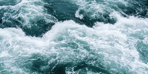 Naklejka premium Raging ocean waves creating a beautiful water pattern, ideal for nature designs.