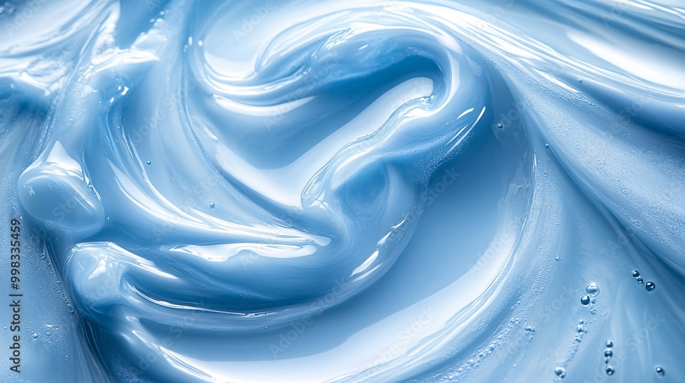 Poster abstract blue liquid swirl texture background with smooth and glossy surface
