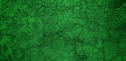 the long wall background is green, blank uncoated canvas or scrim for background long and wide panoramic banner background from rough linen dark green cloth or burlap