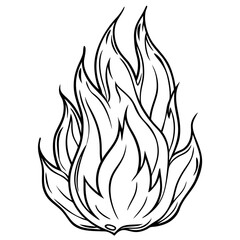 handdrawn fire flame sketch