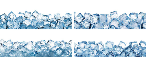 Set of ice cubes, cut out