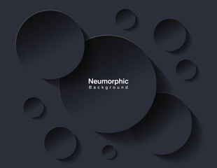 Neumorphic Backgrounds and Backdrops white tone oval pattern Layered, minimal style background, technology illustration, modern and business, template and banner composition for products.