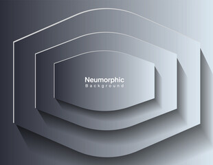 Neumorphic Backgrounds and Backdrops white tone oval pattern Layered, minimal style background, technology illustration, modern and business, template and banner composition for products.