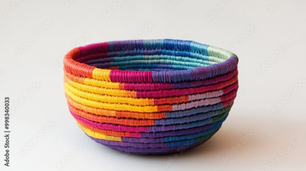 Poster a multicolored basket designed with different hues