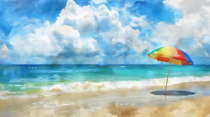 Beautiful Blue Skies with Nature, Bright Moon ,Cloud ,Beach scenery, Tree, night -Anime concept Background