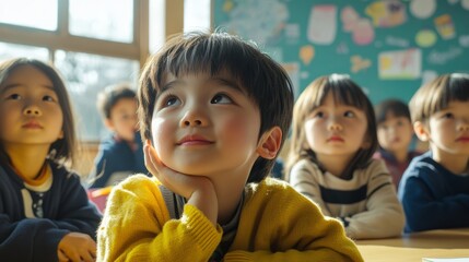 Engaged Children in Classroom