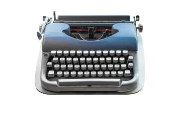 vintage typewriter isolated on white background