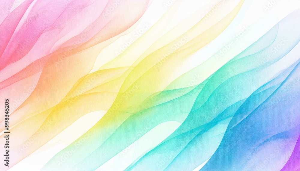 Poster abstract colorful smoke waves in gradient spectrum. abstract waves of colorful smoke on a white back