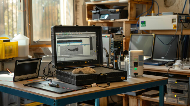 Portable lab equipment for on-site artifact analysis and processing