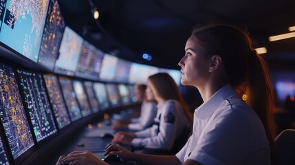 Focused Operator in Control Room