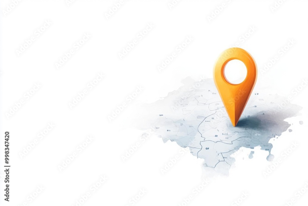 Wall mural handdrawn arrow pointing marker isolated png flat design top view map marker theme animation triadic