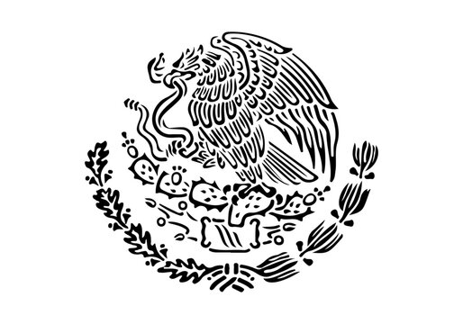 Escudo de la bandera de uso civil de M&eacute;xico