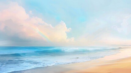 Beautiful Blue Skies with Nature, Bright Moon ,Cloud ,Beach scenery, Tree, night -Anime concept Background