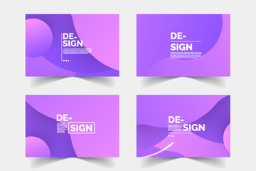 Abstract poster background design templates purple colorfull