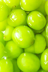 pile of green grapes as background.food background