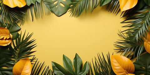 Naklejka premium frame of palm trees