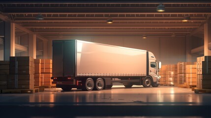 Semi-Truck Loading in a Warehouse