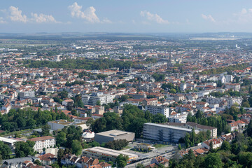 Nancy, France - September 21th 2024 : View on the Nancy metropolis seen from the 30th floor of the...