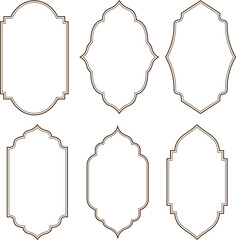 Vintage label design with monograms and frames	