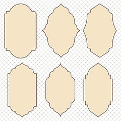 Vintage label design with monograms and frames	