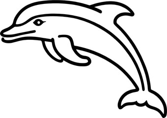 Obraz premium silhouette of a dolphin