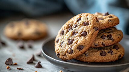 Celebrate National Cookie Day with a delicious stack of chocolate chip cookies on a plate