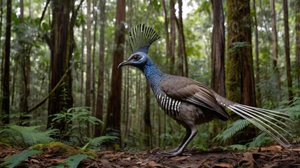 Naklejka premium Lyrebird's mimicry abilities