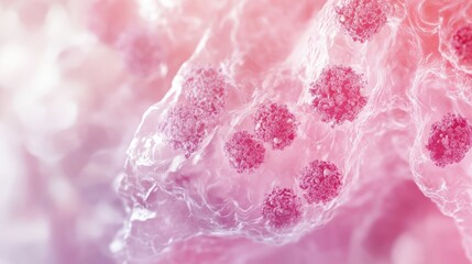 Abstract Pink Cellular Structure