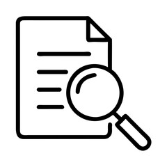 Business document with magnifying glass, analyzing marketing data concept
