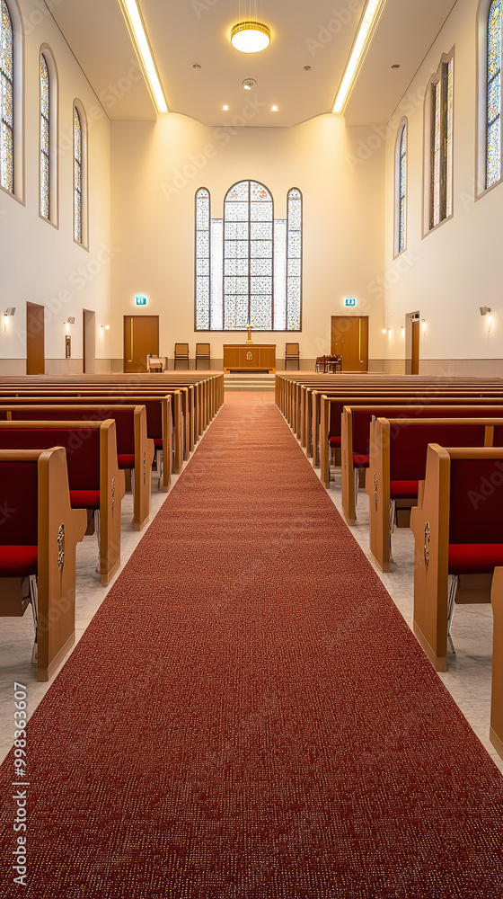 Poster Calm and Spiritual Yom Kippur Evening Service in Synagogue  