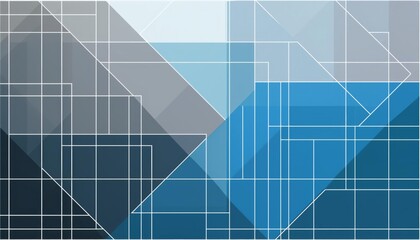 Obraz premium 青色と灰色を使用した幾何学的な背景素材