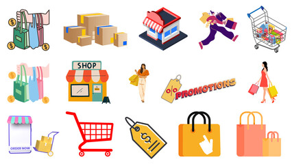 Shop Icon, Sale Label, Storefront Tag Design

