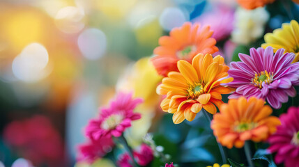 colorful gerber flowers