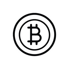 Customizable Bitcoin Icon - Editable Stroke and Color for Cryptocurrency Projects