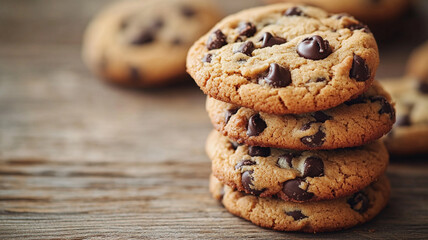 Celebrating National Cookie Day with tasty chocolate chip cookies on a rustic table!