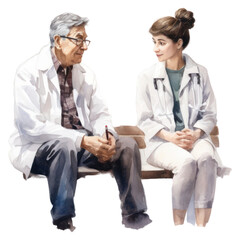 PNG Sitting bench hospital patient.