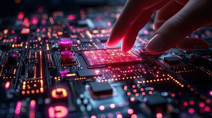 Obraz premium A modern concept of IoT automation and technology integration.