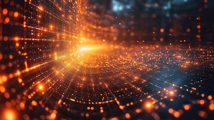 Obraz premium A modern network concept focused on data science and global connectivity.