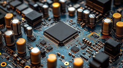 A processor unit image shows hardware components like chips, capacitors, and control boards.