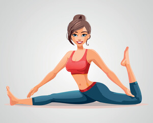 Yoga Woman Illustration - Meditation and Wellness Art