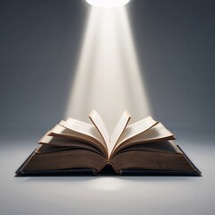 open book on a black background