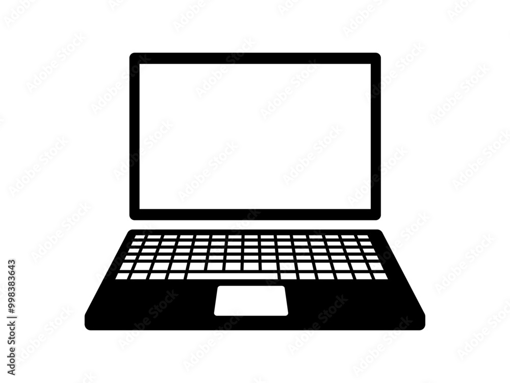 Fototapete laptop computer or notebook computer flat icon for apps and websites