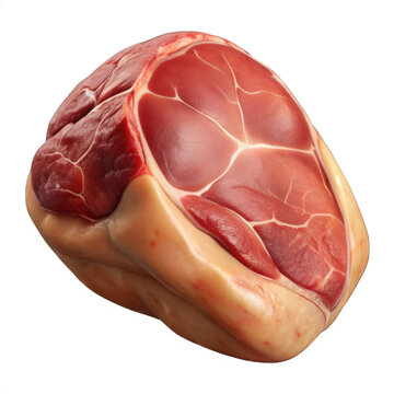 recommend clip art: Raw meat on a cutting board isolated on transparent background cutout PNG