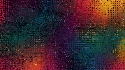 vibrant and dynamic comic halftone background featuring a mix of bold, colorful dots
