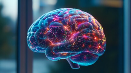 Colorful Abstract Brain Design